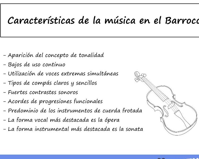 la musica en el barroco resumen corto de sus caracteristicas principales