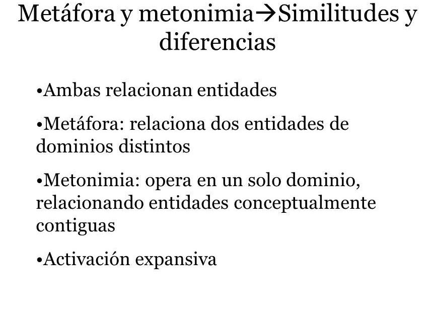 metonimia vs metafora diferencias que clarifican