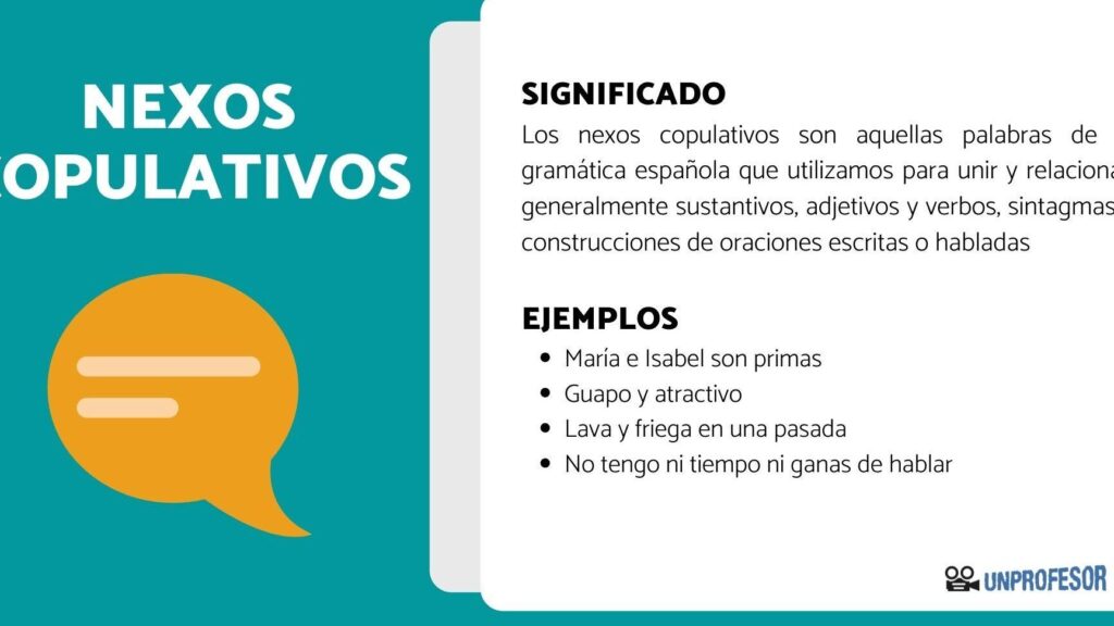 nexo copulativo su significado y ejemplos que unen ideas