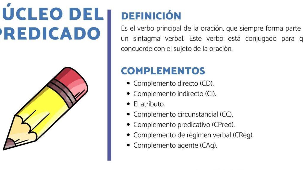 nucleo del predicado y sus complementos todo lo que debes saber