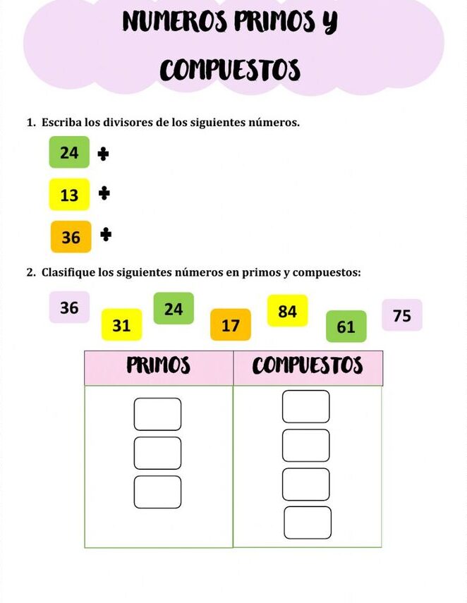 numeros primos y compuestos ejercicios que desafian y ensenan