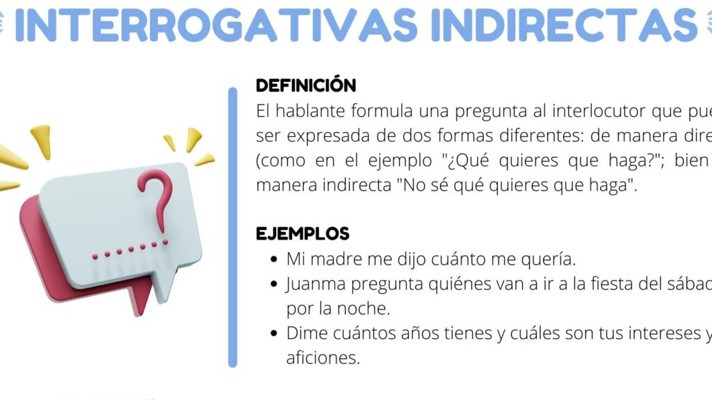 oraciones interrogativas indirectas ejemplos que expanden el entendimiento