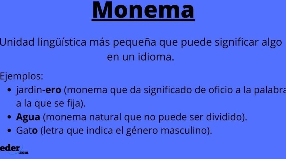 que es un monema definicion y ejemplos que clarifican